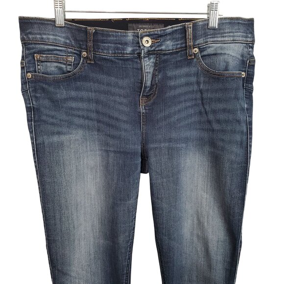 Torrid 16R Jeans Bombshell Skinny Dark Wash Stretch Denim Mid Rise Distressed - Picture 4 of 13
